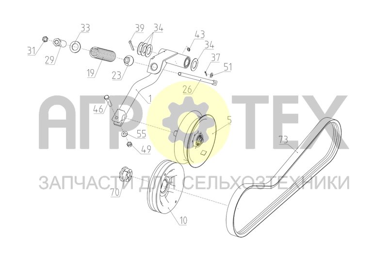 Привод вентилятора (2650.05.10.600) (№19 на схеме)